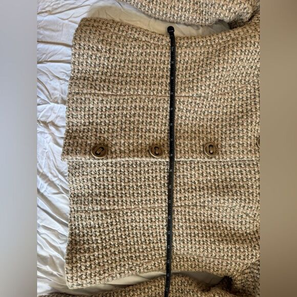 Chanel Vintage Fall 2002 Beige Green Tweed 02A Jacket Skirt Suit - Picture 14 of 16